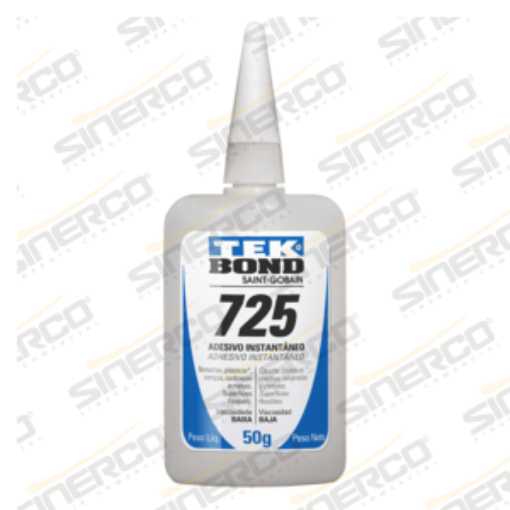 Imagen de ADHESIVO INSTANTÁNEO 725 TEKBOND 50G TUBO APLICADOR CAJA C/10 B