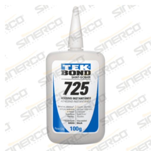 Imagen de ADHESIVO INSTANTÁNEO 725 TEKBOND 100G TUBO APLICADOR CAJA C/10 B