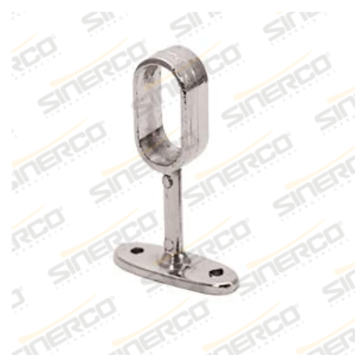 Imagen de SOPORTE CROMADO PARA TUBO OVALADO PAQ. C/25 PZAS