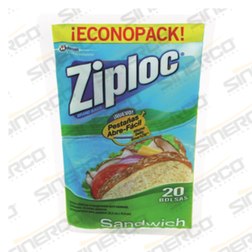 Imagen de ZIPLOC SANDWICH ECONOMAX 20 BOLSAS