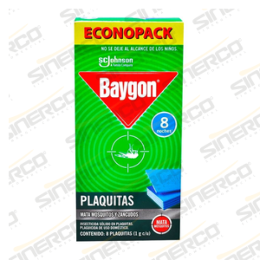 Imagen de INSECTICIDA BAYGON LAMINITAS MOSQUITOS 8 PZ