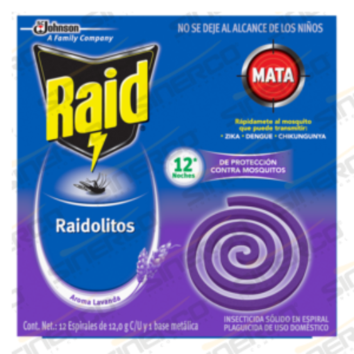 Imagen de INSECTICIDA RAID RAIDOLITOS 6 REPUESTOS LAVANDA