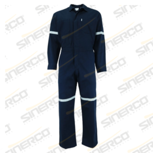 Imagen de OVEROL AZUL MARINO C/REFLEJANTE T-40 GABARDINA