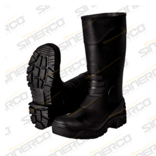 Imagen de BOTA NEGRA PVC CON CASQUILLO #6