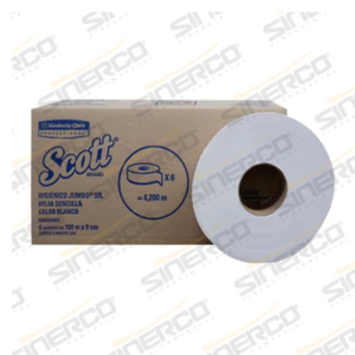 Imagen de KCP 90622 SCOTT HIGIENICO JUMBO SR 700 M X 9.0 CM  X 6 ROLLOS